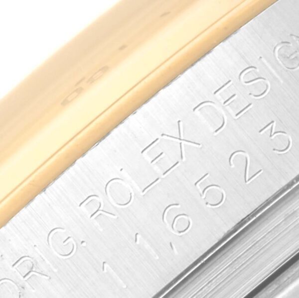 Rolex Daytona Yellow Gold Steel Mother of Pearl Diamond Mens Watch 116523 - Image 7