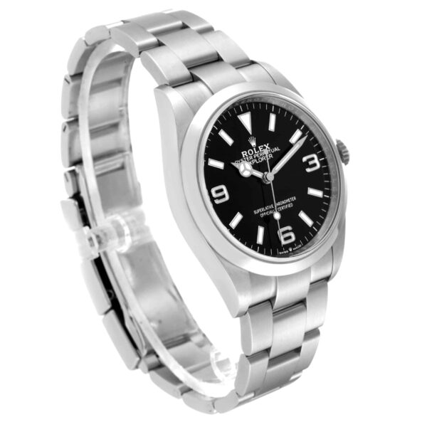 Rolex Explorer I 36mm Black Dial Steel Mens Watch 124270 Card - Image 3