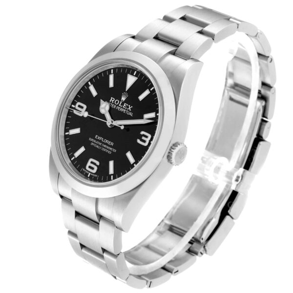 Rolex Explorer I 39mm Black Dial Steel Mens Watch 214270 Box Card - Image 4