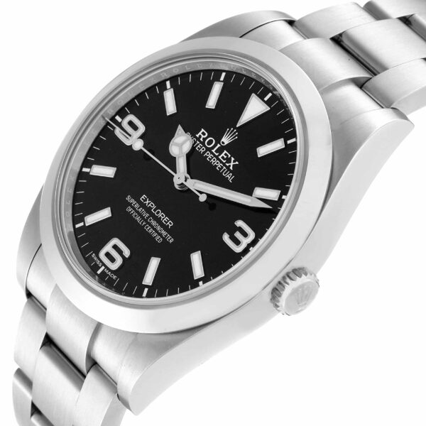 Rolex Explorer I 39mm Black Dial Steel Mens Watch 214270 Box Card - Image 5