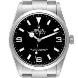 Rolex Explorer I Black Dial Steel Mens Watch 114270