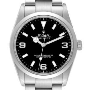 Rolex Explorer I Black Dial Steel Mens Watch 114270