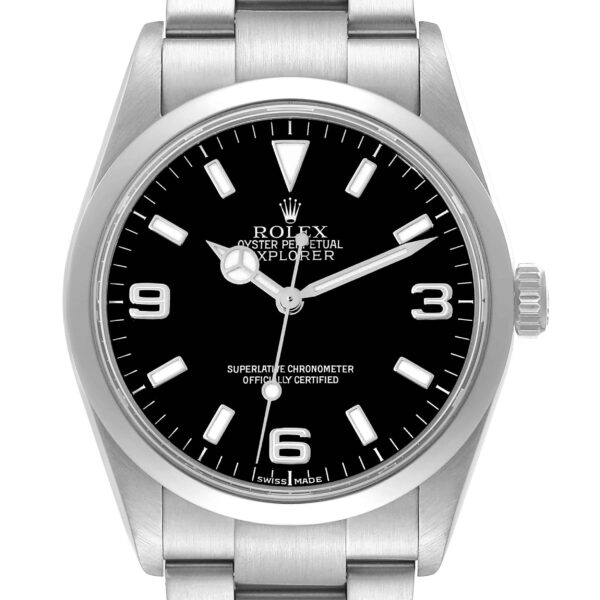 Rolex Explorer I Black Dial Steel Mens Watch 114270
