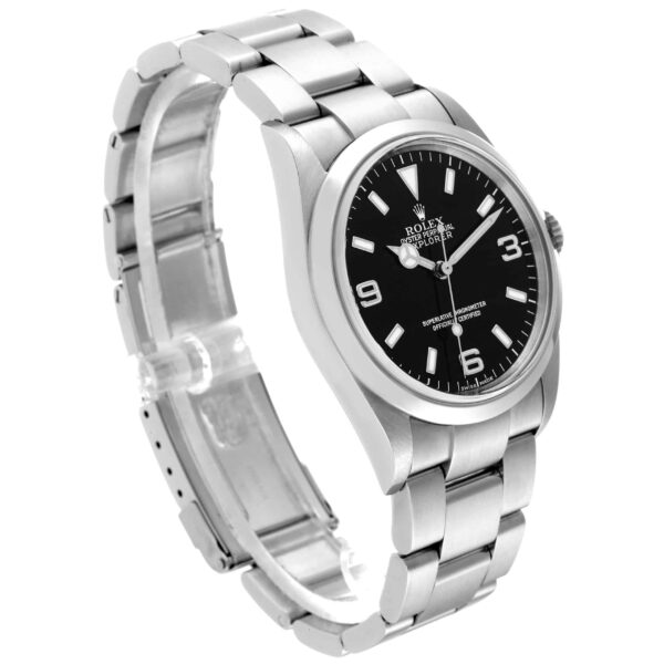 Rolex Explorer I Black Dial Steel Mens Watch 114270 Papers - Image 5
