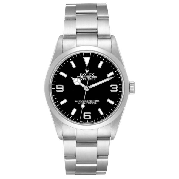 Rolex Explorer I Black Dial Steel Mens Watch 114270 Papers - Image 2