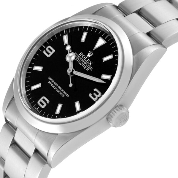 Rolex Explorer I Black Dial Steel Mens Watch 14270 Papers - Image 5