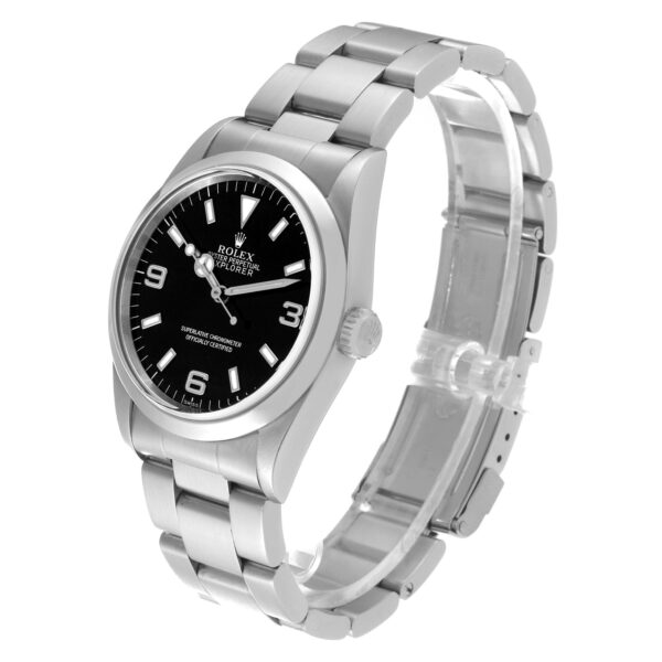 Rolex Explorer I Black Dial Steel Mens Watch 14270 Papers - Image 4