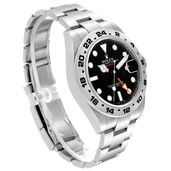 Rolex Explorer II 42 Black Dial Orange Hand Steel Mens Watch 216570 - Image 3