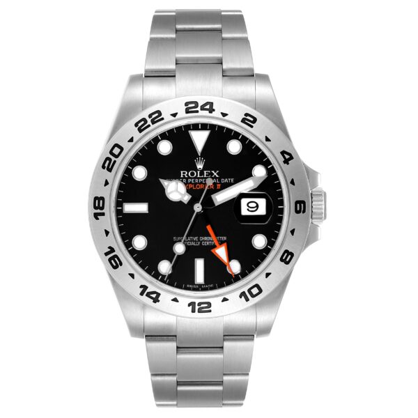 Rolex Explorer II 42 Black Dial Orange Hand Steel Mens Watch 216570 - Image 2