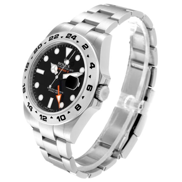 Rolex Explorer II 42 Black Dial Orange Hand Steel Mens Watch 216570 - Image 4