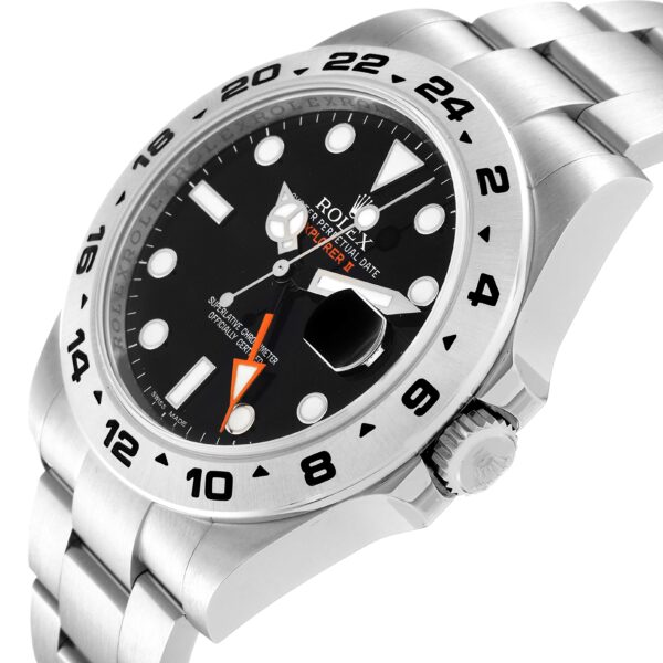 Rolex Explorer II 42 Black Dial Orange Hand Steel Mens Watch 216570 - Image 5