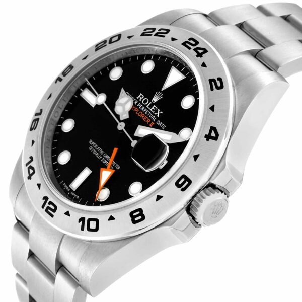 Rolex Explorer II 42 Black Dial Orange Hand Steel Mens Watch 216570 Box Card - Image 6