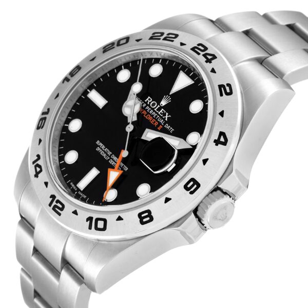 Rolex Explorer II 42 Black Dial Orange Hand Steel Mens Watch 216570 Box Card - Image 5