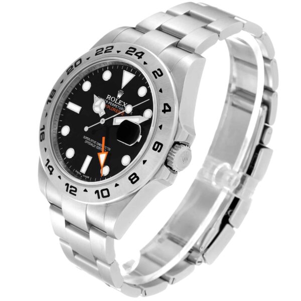 Rolex Explorer II 42 Black Dial Orange Hand Steel Mens Watch 216570 Box Card - Image 4