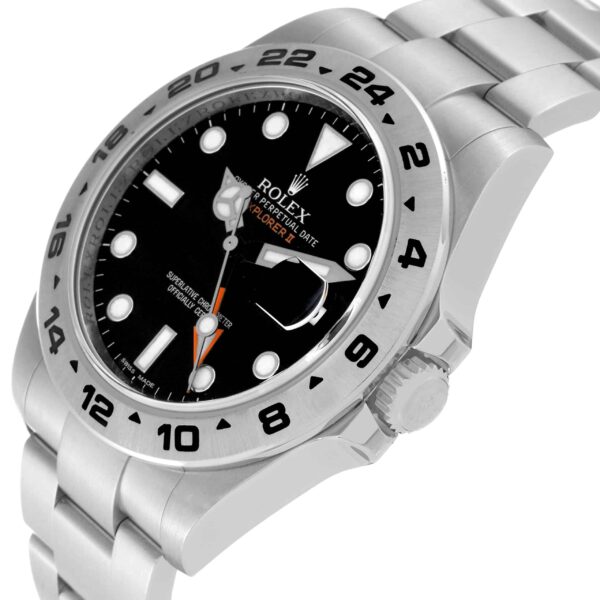 Rolex Explorer II 42 Black Dial Orange Hand Steel Mens Watch 216570 Box Card - Image 5