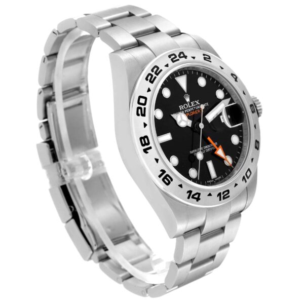 Rolex Explorer II 42 Black Dial Orange Hand Steel Mens Watch 216570 Box Card - Image 4