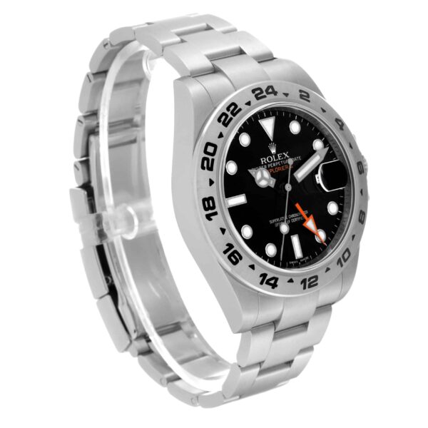 Rolex Explorer II 42 Black Dial Orange Hand Steel Mens Watch 216570 Box Card - Image 3