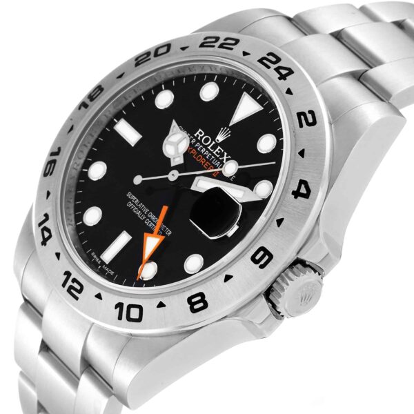 Rolex Explorer II 42 Black Dial Orange Hand Steel Mens Watch 216570 Box Card - Image 5