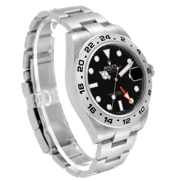 Rolex Explorer II 42 Black Dial Orange Hand Steel Mens Watch 216570 Box Card - Image 3
