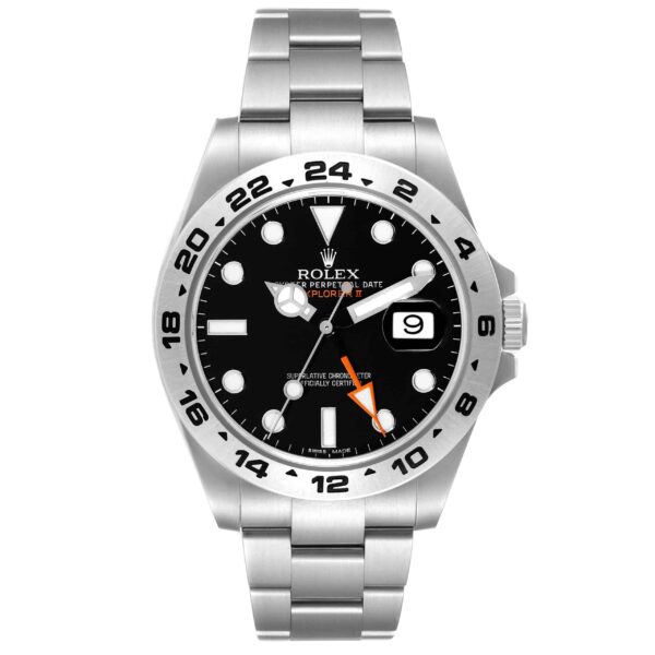 Rolex Explorer II 42 Black Dial Orange Hand Steel Mens Watch 216570 Box Card - Image 2