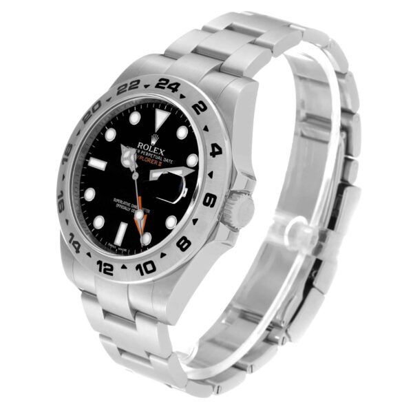 Rolex Explorer II 42 Black Dial Orange Hand Steel Mens Watch 216570 Box Card - Image 4