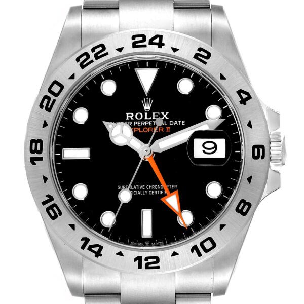 Rolex Explorer II 42mm Black Dial Steel Mens Watch 226570 Box Card