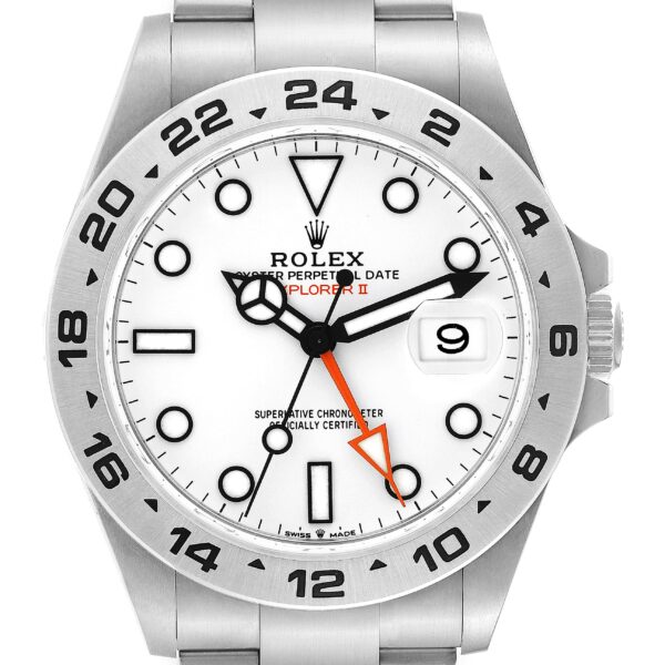 Rolex Explorer II 42mm Polar White Dial Steel Mens Watch 226570 Box Card