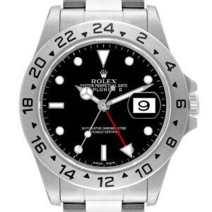 Rolex Explorer II Black Dial Steel Mens Watch 16570
