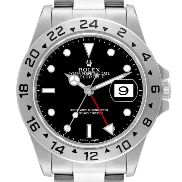 Rolex Explorer II Black Dial Steel Mens Watch 16570