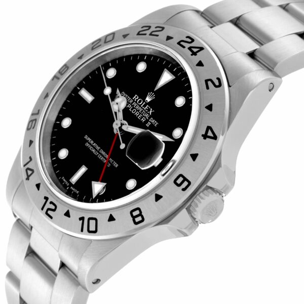 Rolex Explorer II Black Dial Steel Mens Watch 16570 - Image 5