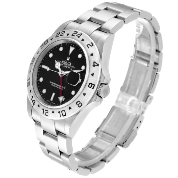 Rolex Explorer II Black Dial Steel Mens Watch 16570 Box Papers - Image 4
