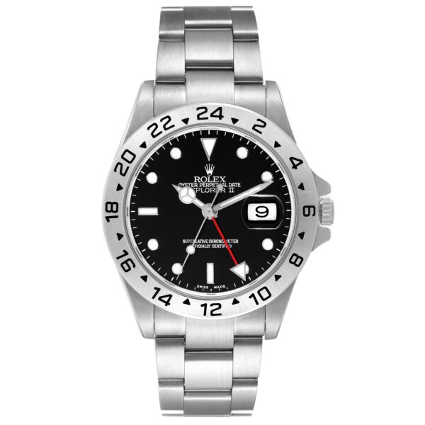 Rolex Explorer II Black Dial Steel Mens Watch 16570 Box Papers - Image 2