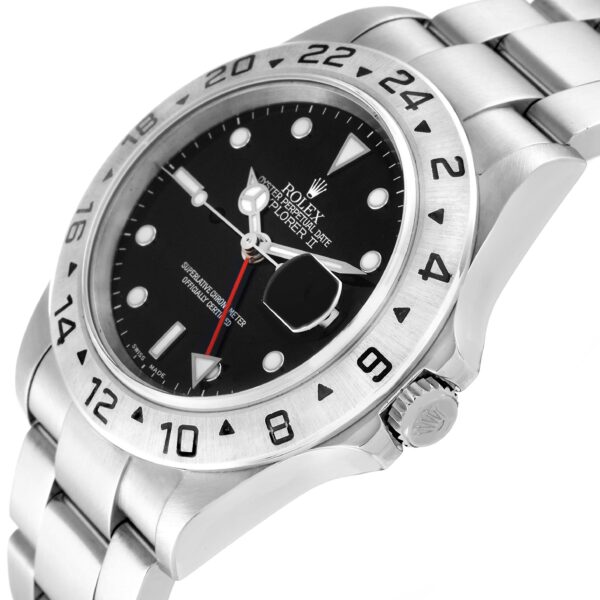 Rolex Explorer II Black Dial Steel Mens Watch 16570 Box Papers - Image 5