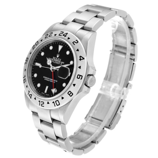Rolex Explorer II Black Dial Steel Mens Watch 16570 Box Papers - Image 4