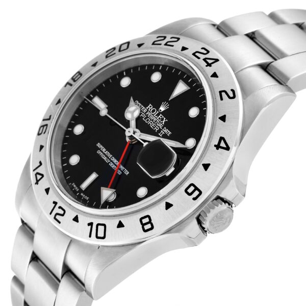 Rolex Explorer II Black Dial Steel Mens Watch 16570 Box Papers - Image 5