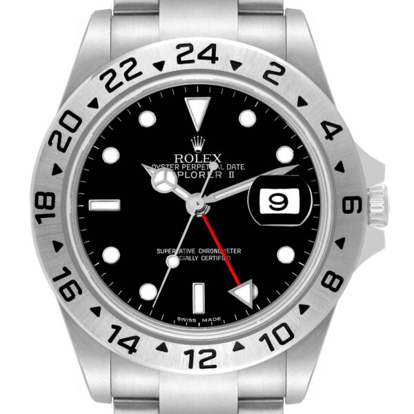 Rolex Explorer II Parachrom Hairspring Steel Mens Watch 16570 Box Card