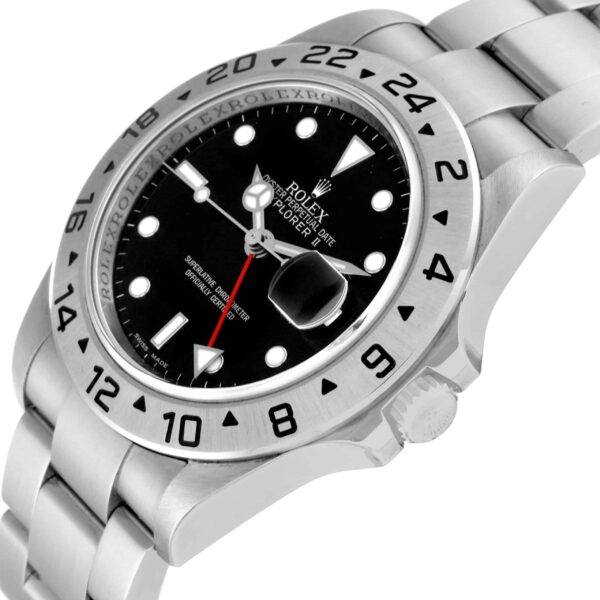 Rolex Explorer II Parachrom Hairspring Steel Mens Watch 16570 Box Card - Image 5