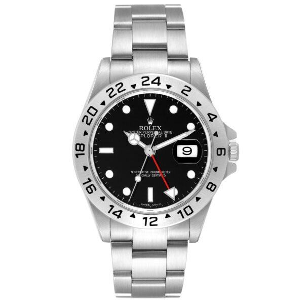 Rolex Explorer II Parachrom Hairspring Steel Mens Watch 16570 Box Card - Image 2