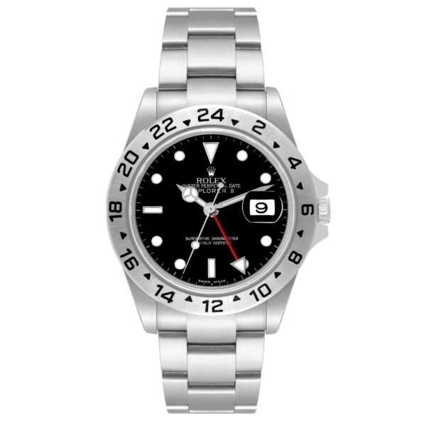 Rolex Explorer II Parachrom Hairspring Steel Mens Watch 16570 Box Card - Image 2
