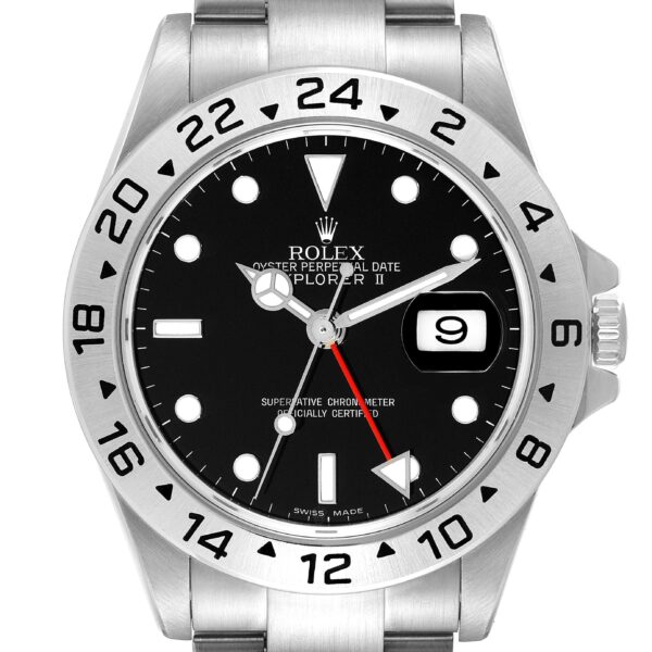 Rolex Explorer II Parachrom Hairspring Steel Mens Watch 16570 Box Card