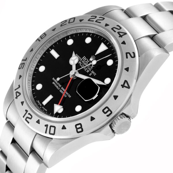 Rolex Explorer II Parachrom Hairspring Steel Mens Watch 16570 Box Card - Image 5