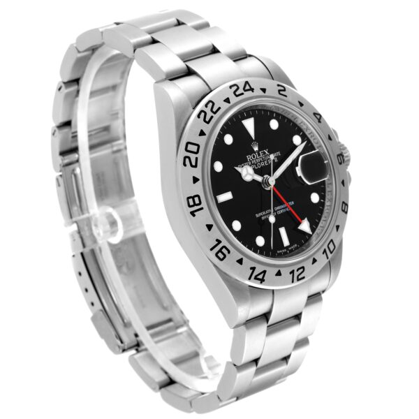 Rolex Explorer II Parachrom Hairspring Steel Mens Watch 16570 Box Card - Image 3