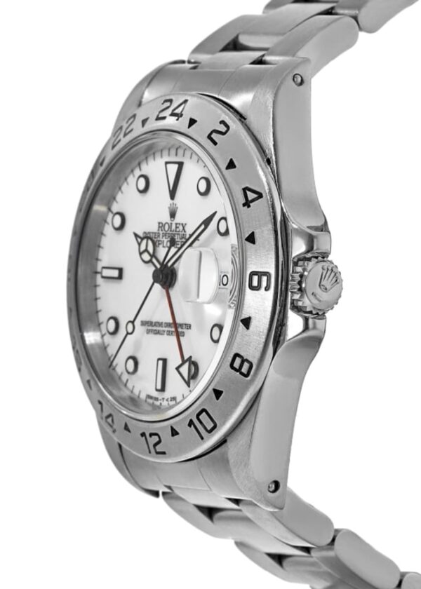 Rolex Explorer ll White Dial Steel Band Holes Men's Watch 16570-White-PO - Image 2