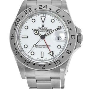 Rolex Explorer ll White Dial Steel Band Holes Men's Watch 16570-White-PO