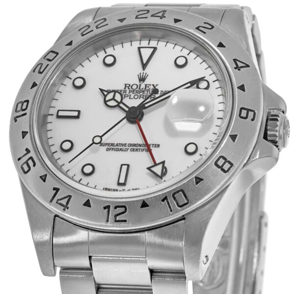 Rolex Explorer ll White Dial Steel Band Holes Men's Watch 16570-White-PO - Image 3