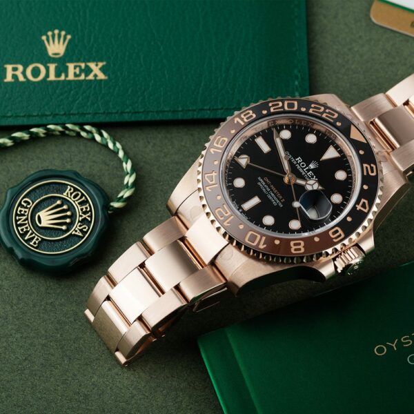 Rolex GMT-Master II 18K Everose Rose Gold "The Rootbeer"(Ref# 126715CHNR) - Image 2