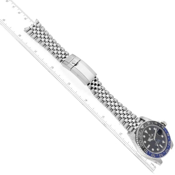 Rolex GMT Master II Batgirl Black Blue Bezel Steel Mens Watch 126710 - Image 11