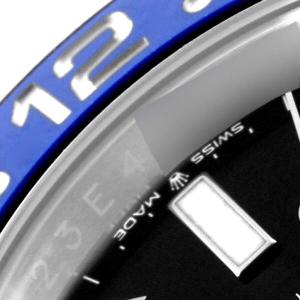 Rolex GMT Master II Batgirl Black Blue Bezel Steel Mens Watch 126710 - Image 8