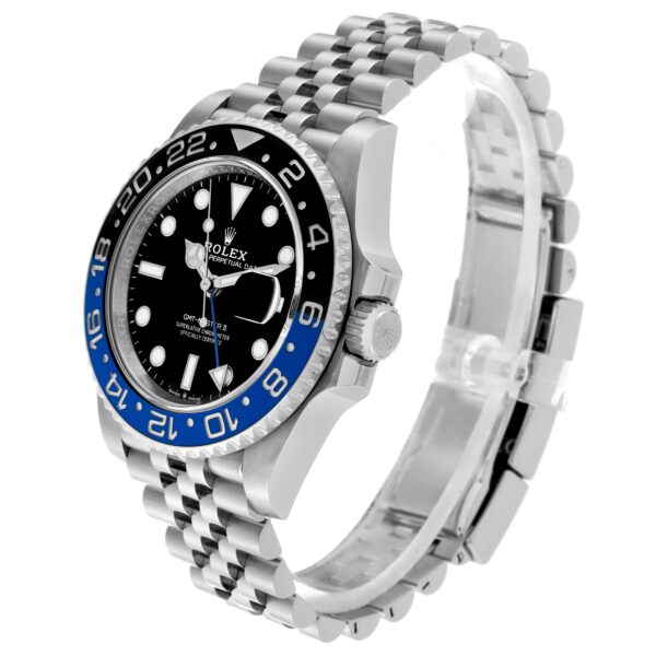 Rolex GMT Master II Batgirl Black Blue Bezel Steel Mens Watch 126710 - Image 5