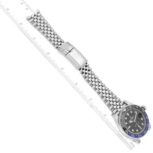 Rolex GMT Master II Batgirl Black Blue Bezel Steel Mens Watch 126710 - Image 12